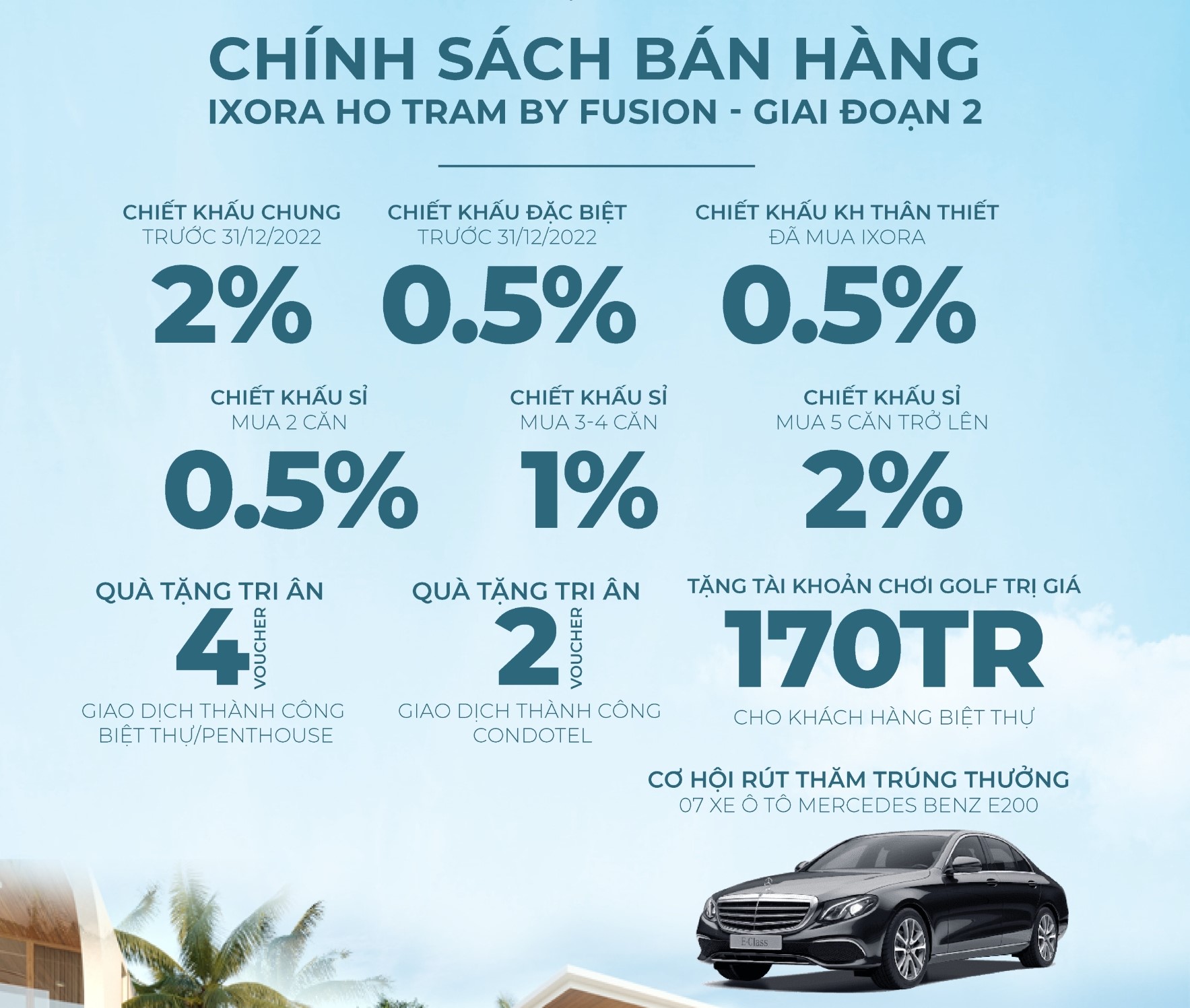 Chính sách bán hàng khi mua sản phẩm Ixora Ho Tram By Fusion